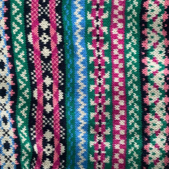 J Crew Allover Fair Isle Print Crewneck Sweater Sz L - Picture 2 of 3